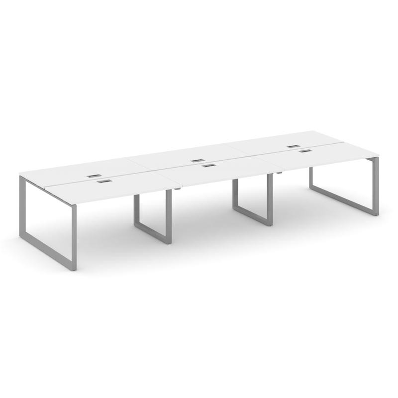 Style Project Рабочая станция двухсторонняя SN-59O.DRS-071 Белый/Металл Серый/Серебро Заглушка 2940*