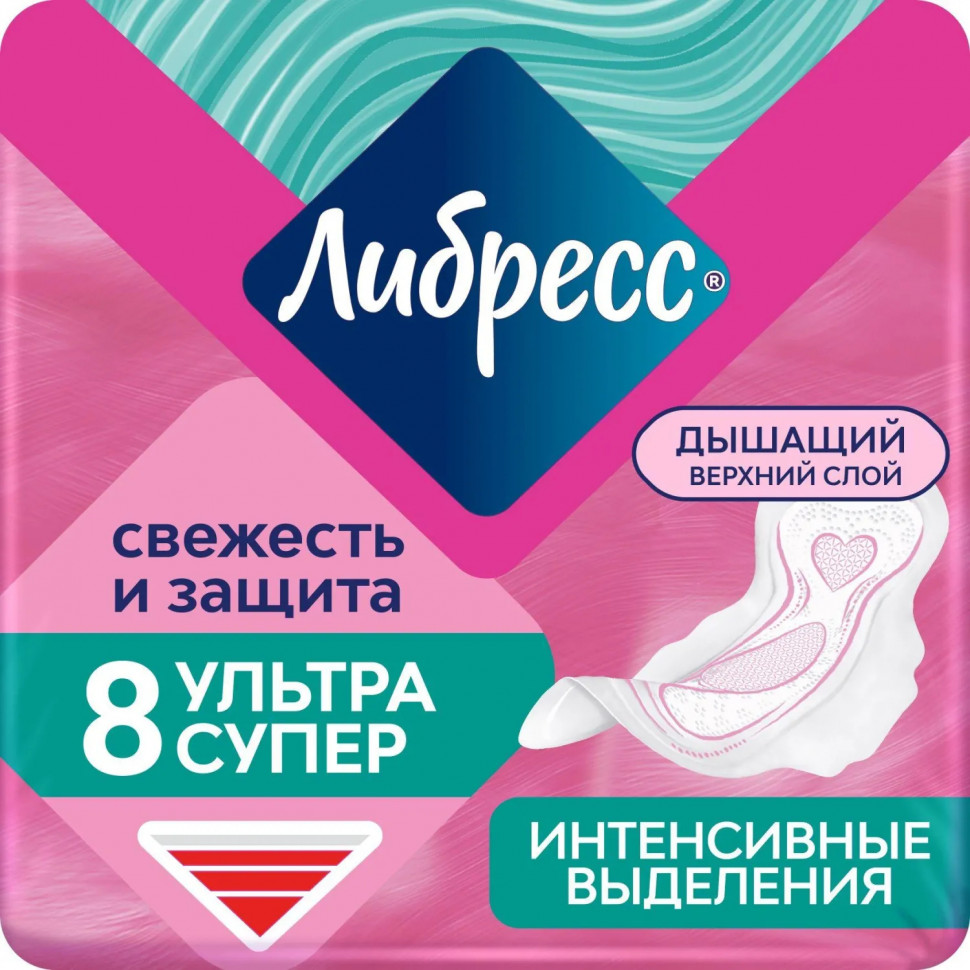 Прокладки женские гигиенические LIBRETTA (Либресс) Ultra Super 8шт/уп