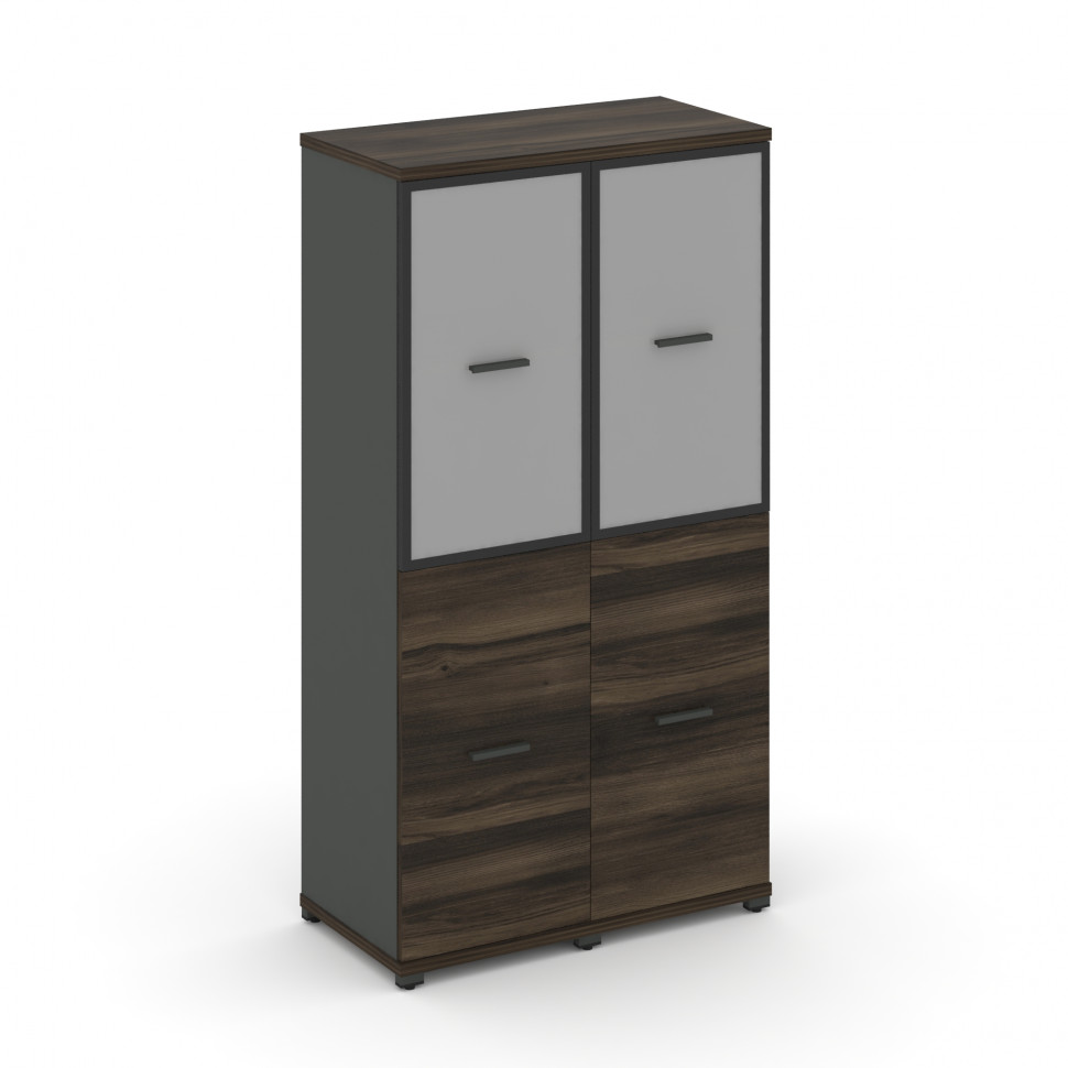 Concept Шкаф 2 узкие секции, 4 ниши CN.STU-422 RMB A Дуб Мали/Антрацит/Металл Антрацит/Сатин 836*420