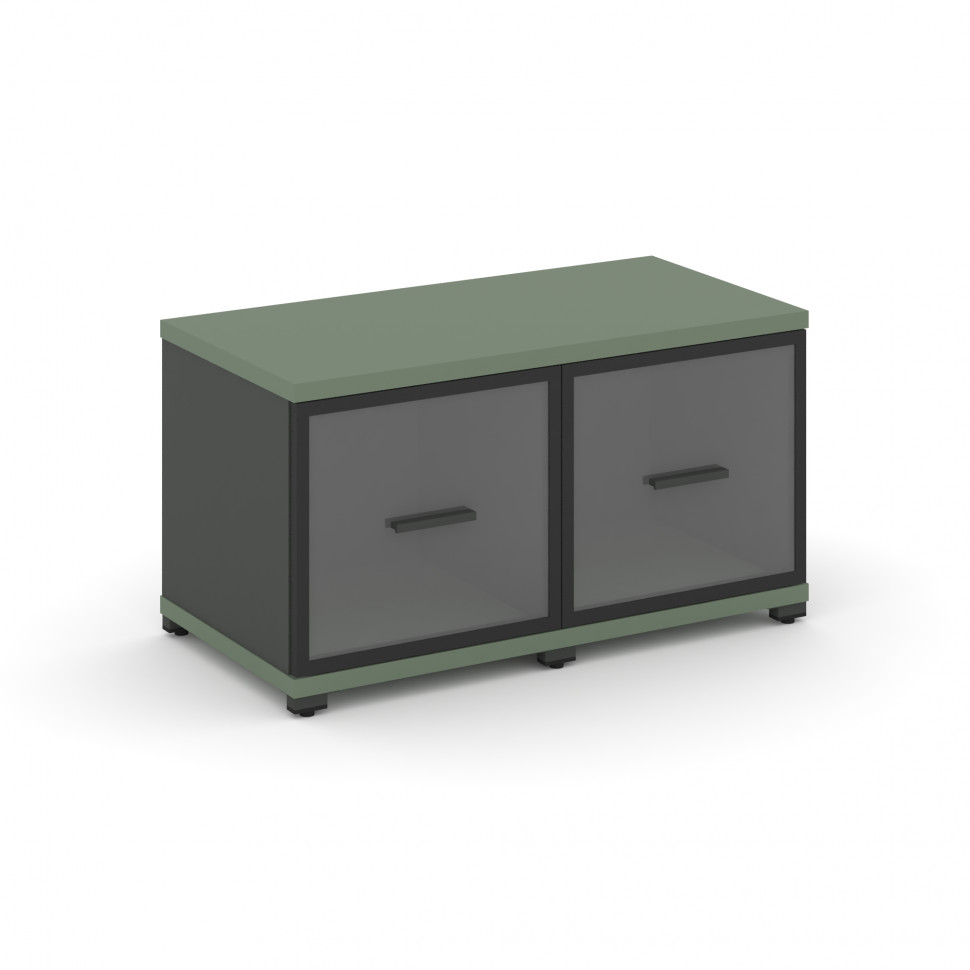 Concept Шкаф 2 узкие секции, 1 ниша CN.STU-123 RPB A Кобо/Антрацит/Металл Антрацит/Прозрачный 836*42