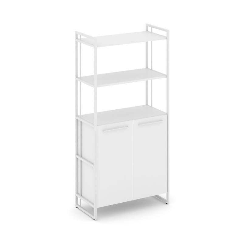 Rift Шкаф 4 ниши широкий RF.SS-44 Белый Бриллиант/Металл Белый/Белый Ручки 798*396*1648