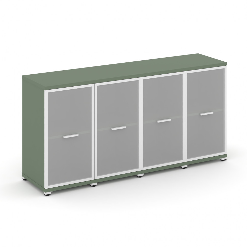 Concept Шкаф 4 узкие секции, 2 ниши CN.STU-243 RMW W Кобо/Металл Белый/Сатин 1668*420*818