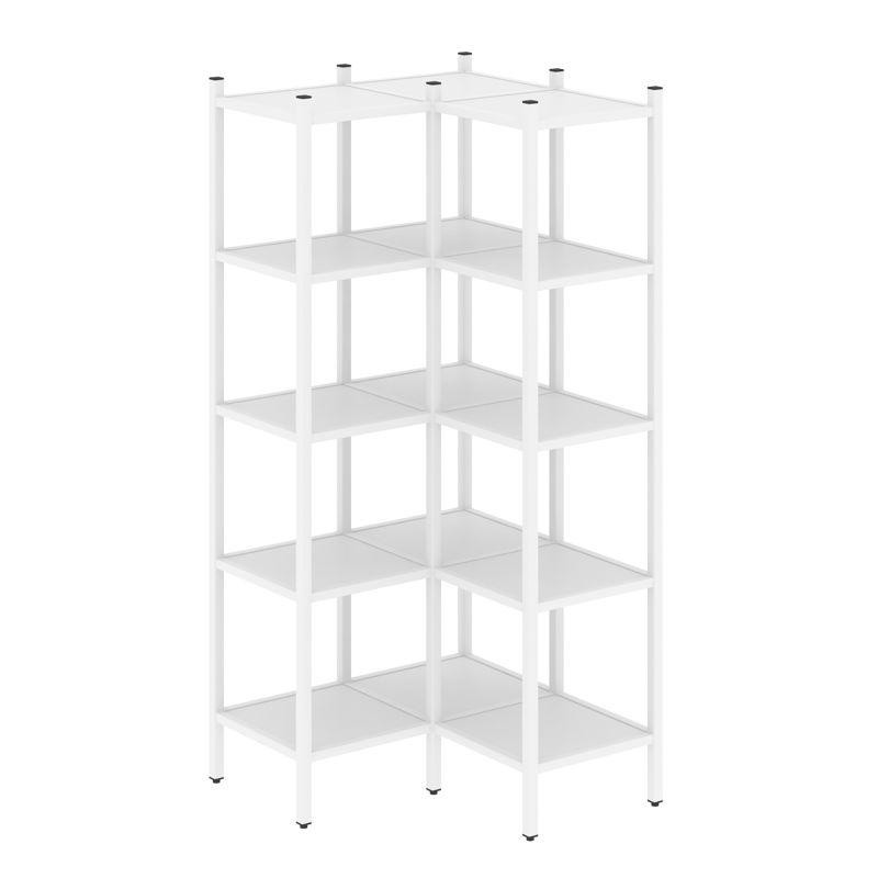 Loft Угловой внутренний стеллаж VR.L-32 Белый Бриллиант/Металл Белый 862*862*1869