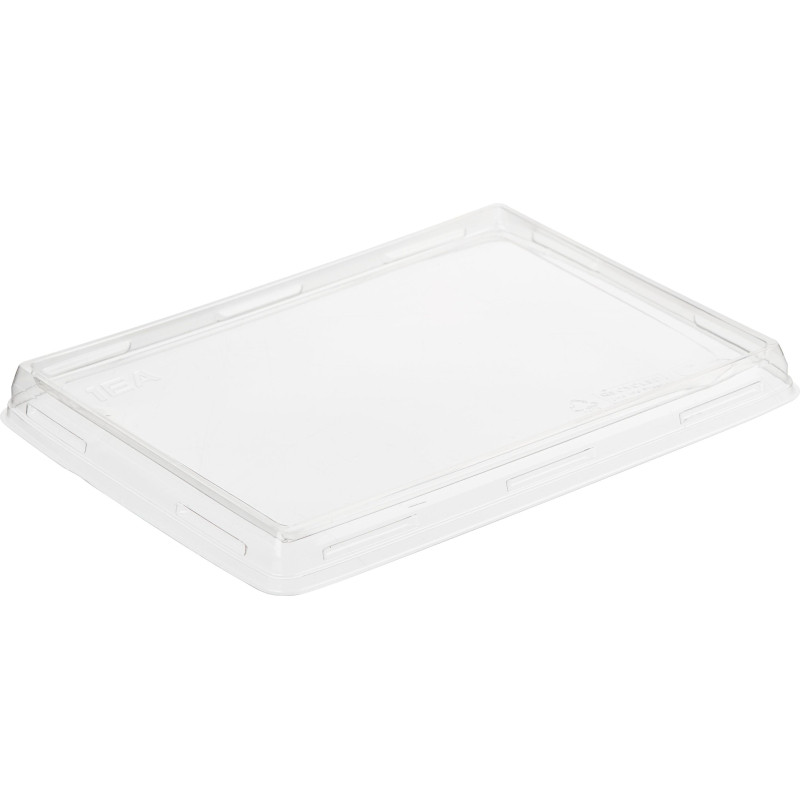 Крышка ПЭТ OneClick (lid 500/0) д/бум.конт., прозр.плос.,400шт/кор