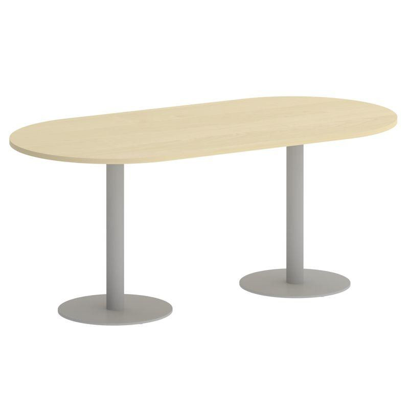 Riva Стол овальный А.СПРГ-3 Клен/Металл Серый 1800*900*750