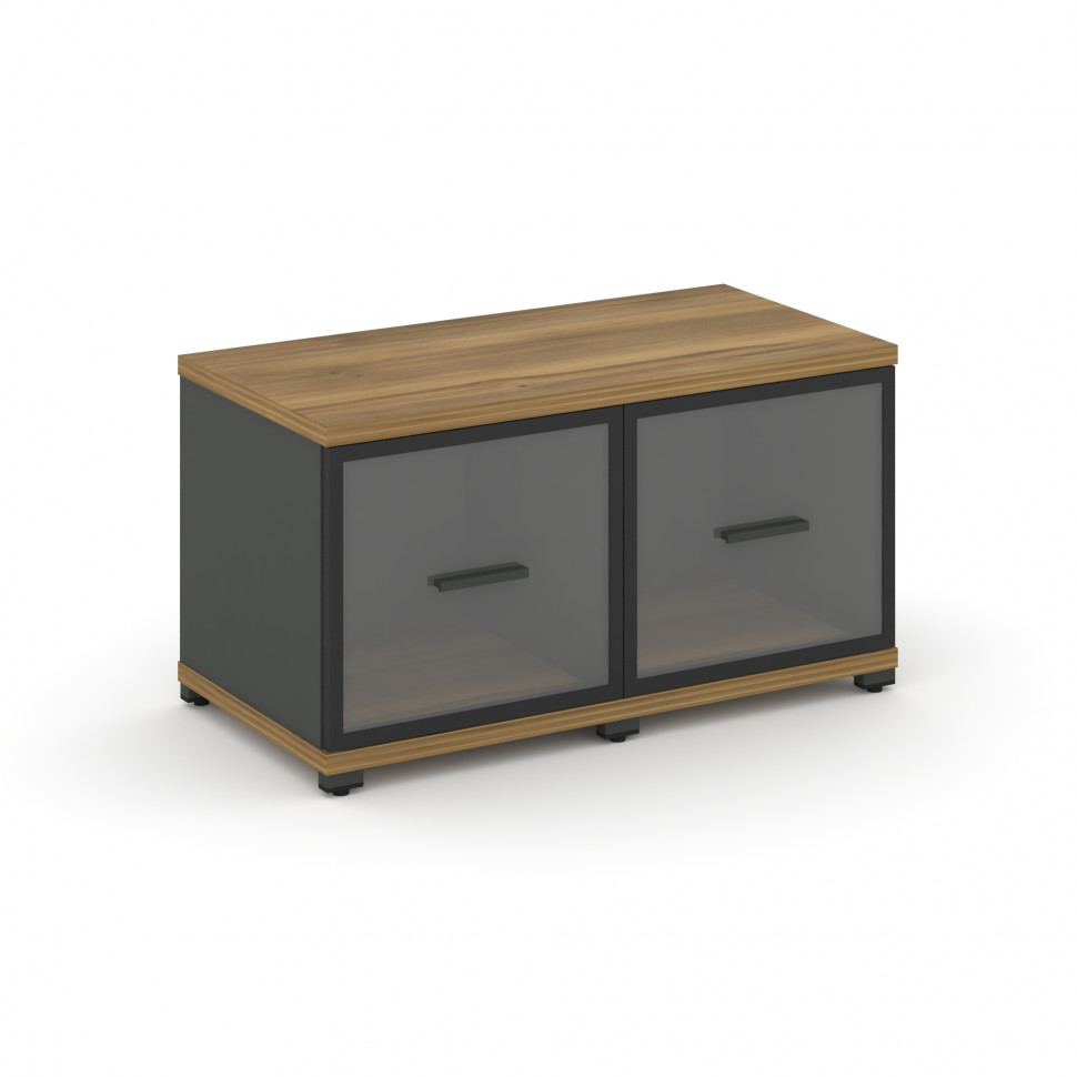 Concept Шкаф 2 узкие секции, 1 ниша CN.STU-123 RPB A Сандал Янтарный/Антрацит/Металл Антрацит/Прозра