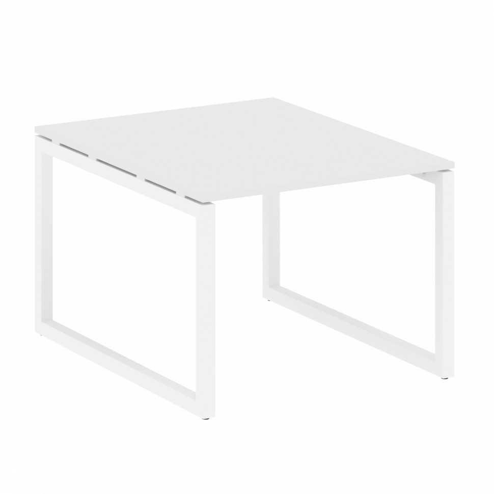 Metal System Quattro Переговорный стол (1 столешница) на О-образном м/к 50БО.ПРГ-1.1 Белый/Металл Бе