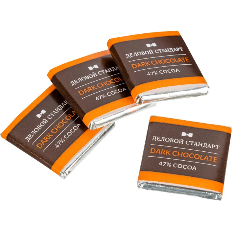 Шоколад порционный Деловой Стандарт темный 47%, 5гx160шт, 800г