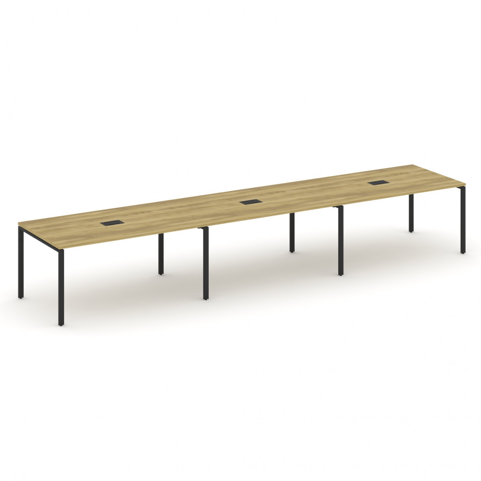 Concept Стол переговорный (3 столешницы) CN.PRG-034 Дуб Винченцо/Металл Черный 4740*980*750 Concept Стол переговорный (3 столешницы) CN.PRG-034 Дуб Винченцо/Металл Черный 4740*980*750