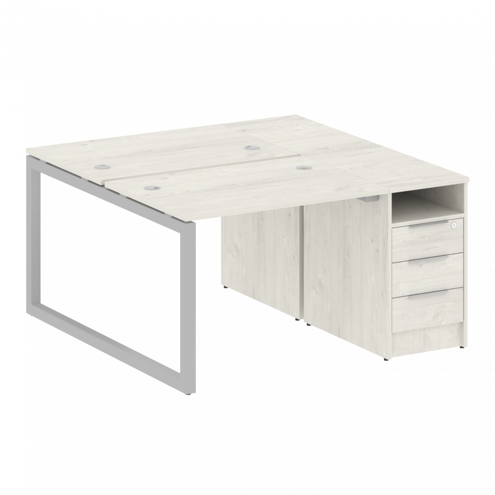Metal System Quattro Рабочая станция с тумбой на О-образном м/к 50БО.РС-СТП-2.1 Дуб Наварра/Металл С Metal System Quattro Рабочая станция с тумбой на О-образном м/к 50БО.РС-СТП-2.1 Дуб Наварра/Металл С