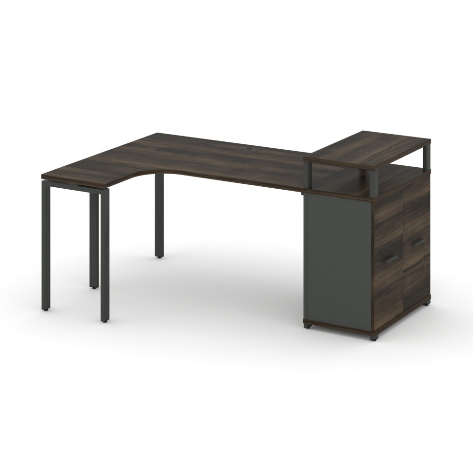 Concept Стол эргономичный с опорным распаш. шкафом с верх. горизонтом CN.SA-211(L) A Дуб Мали/Антрац Concept Стол эргономичный с опорным распаш. шкафом с верх. горизонтом CN.SA-211(L) A Дуб Мали/Антрац