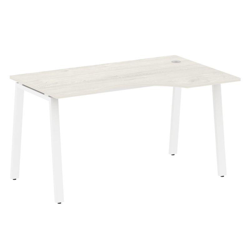 Metal System Стол криволинейный правый на А-образном м/к БА.СА-2 (R) Дуб Наварра/Металл Белый 1400*9 Metal System Стол криволинейный правый на А-образном м/к БА.СА-2 (R) Дуб Наварра/Металл Белый 1400*9