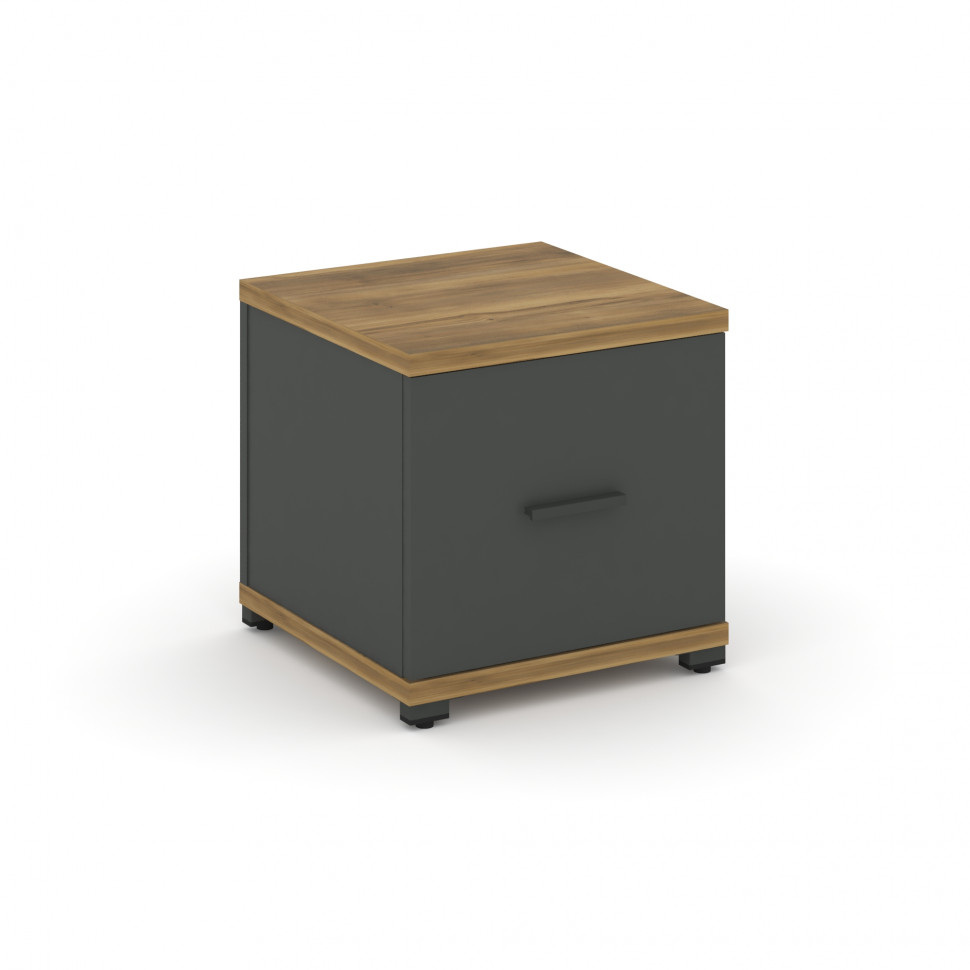 Concept Тумба приставная 1 распаш. фасад CN.TUP-004 A Сандал Янтарный/Антрацит/Металл Антрацит 420*4