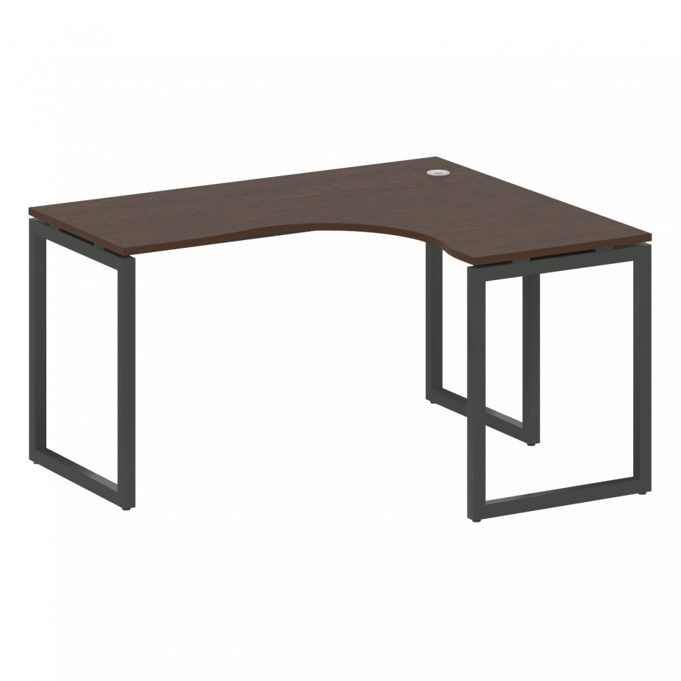 Metal System Quattro Стол криволинейный правый на О-образном м/к 40БО.СА-3 (R) Венге Цаво/Металл Ант