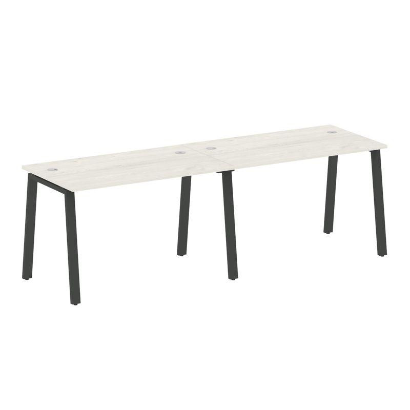 Metal System Рабочая станция на 2 места на А-образном м/к БА.СМ-2.2 Дуб Наварра/Металл Антрацит 2400