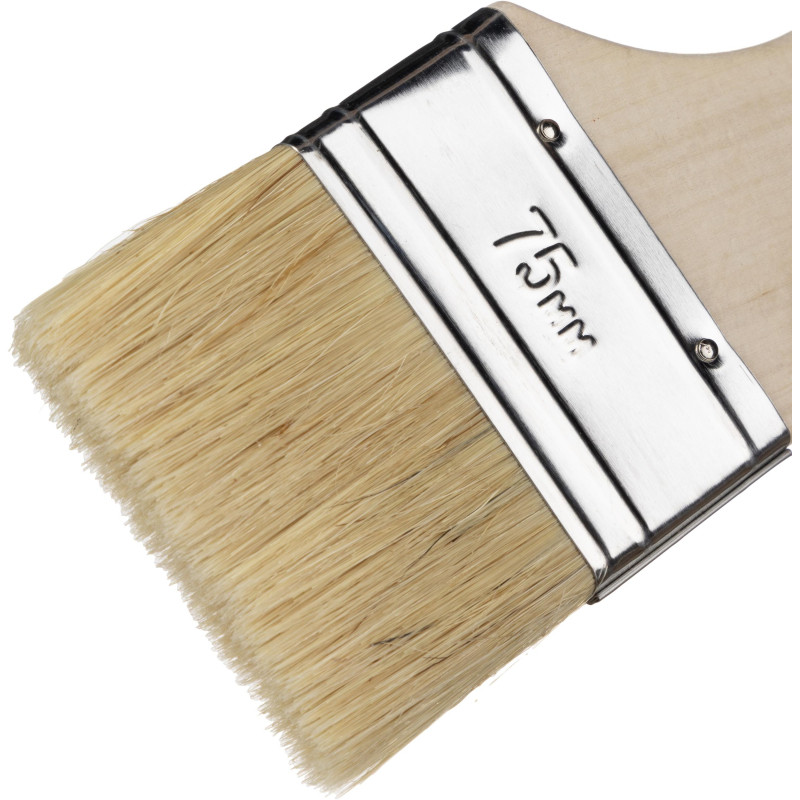 Кисть плоская 3"/75 мм, натур.щетина STAYER 0101-075