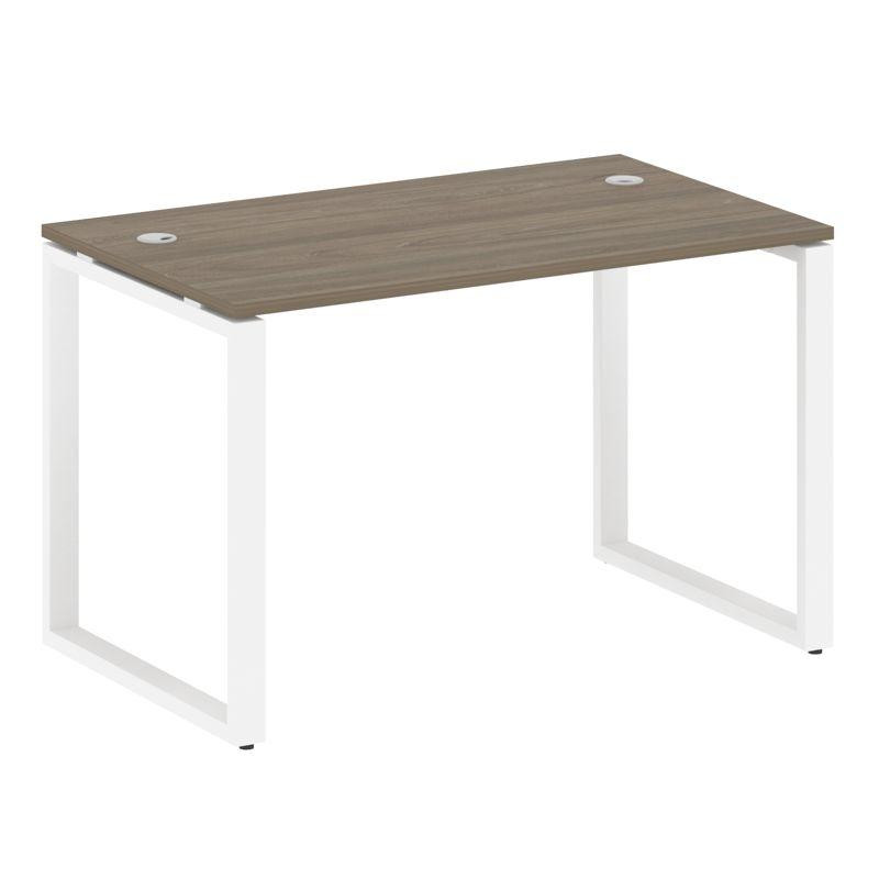 Metal System Стол письменный на О-образном м/к БО.СП-2 Вяз Благородный/Металл Белый 1200*720*750