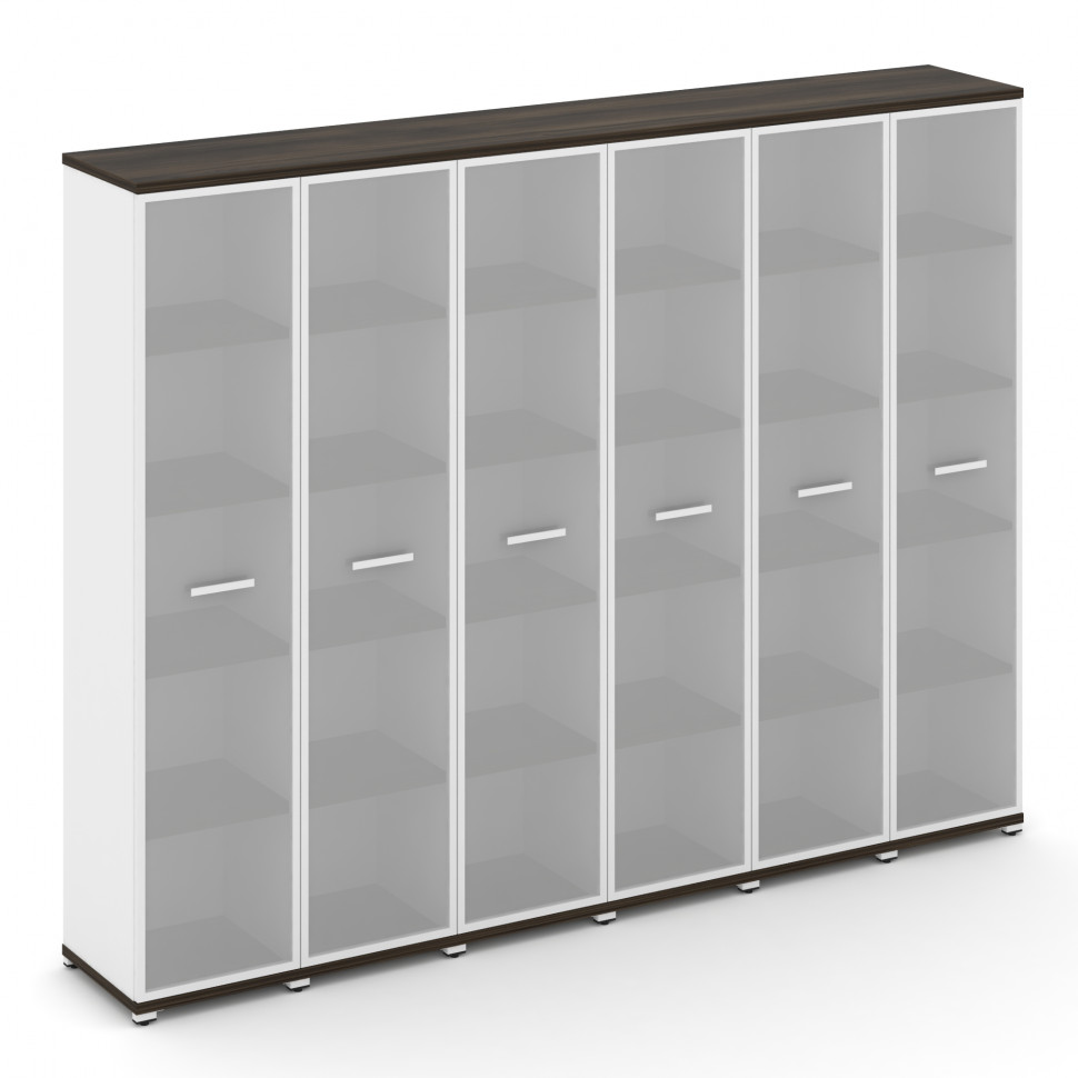 Concept Шкаф 6 узких секций, 5 ниш CN.STU-568 RMW W Дуб Мали/Белый Бриллиант/Металл Белый/Сатин 2500 Concept Шкаф 6 узких секций, 5 ниш CN.STU-568 RMW W Дуб Мали/Белый Бриллиант/Металл Белый/Сатин 2500