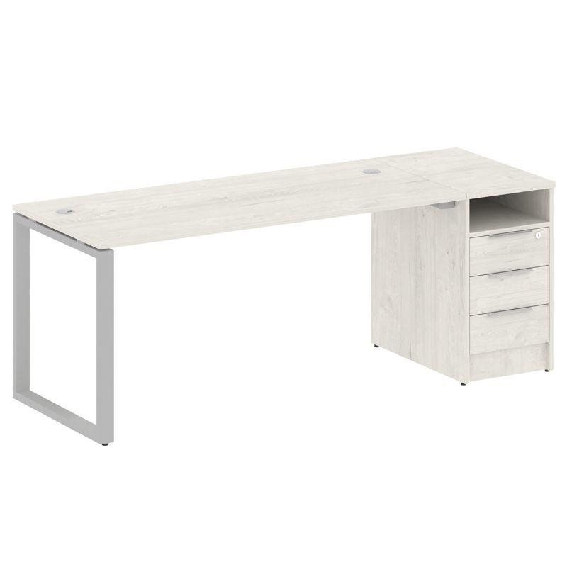 Metal System Рабочая станция с тумбой на О-образном м/к БО.РС-СТП-1.4 Дуб Наварра/Металл Серый 2012* Metal System Рабочая станция с тумбой на О-образном м/к БО.РС-СТП-1.4 Дуб Наварра/Металл Серый 2012*