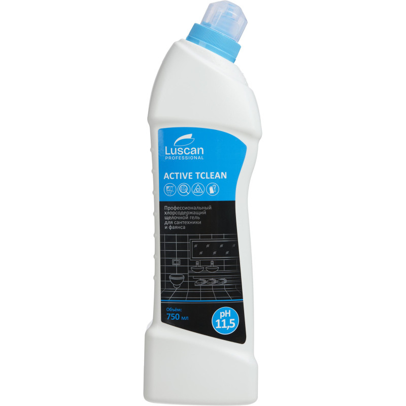 Профхим сантех щел гель с отбел/дез-эфф Luscan Prof/Active Тclean, 0,75л