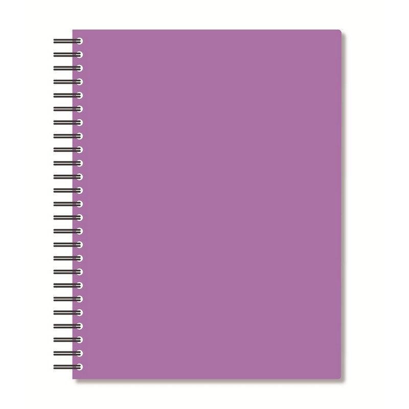 Бизнес-тетрадь А5,96л,кл,спир,пласт,тон.бл. Attache Bright colours Сиренев Бизнес-тетрадь А5,96л,кл,спир,пласт,тон.бл. Attache Bright colours Сиренев