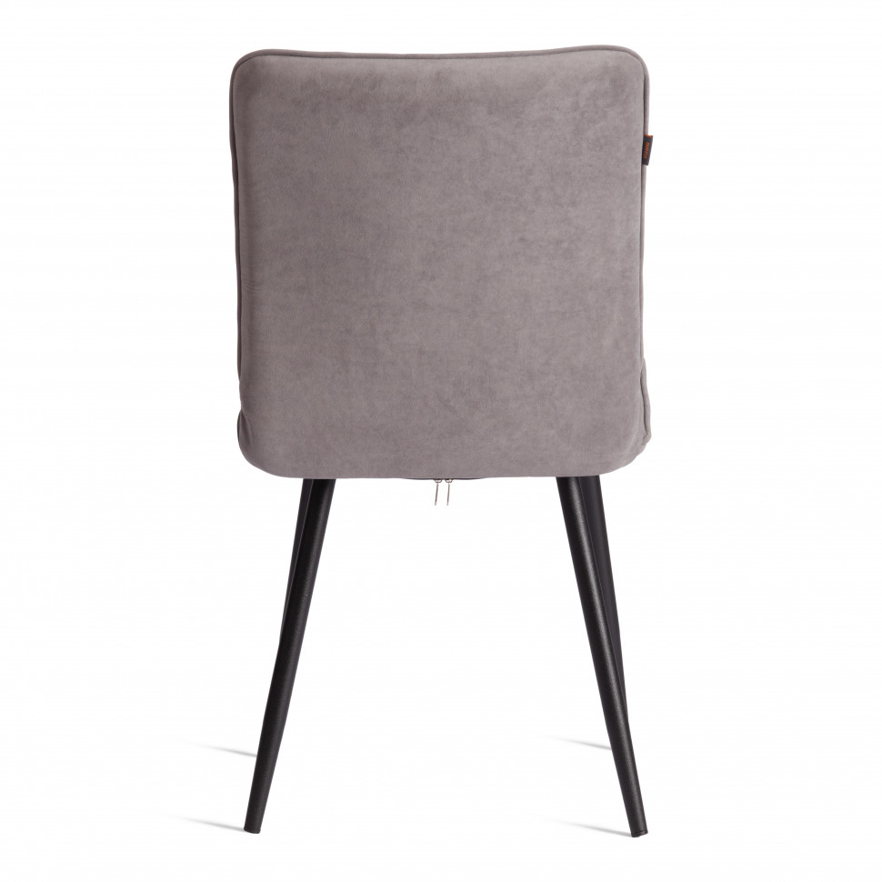Стул обеденный Bari LT, велюр, серый/черный, 29, 41х55х89 см