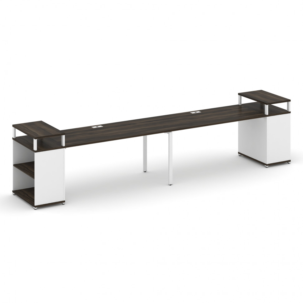 Concept Рабочая станция с опорными стеллажами с верх. горизонтами CN.ORS-208 Дуб Мали/Белый Бриллиан Concept Рабочая станция с опорными стеллажами с верх. горизонтами CN.ORS-208 Дуб Мали/Белый Бриллиан