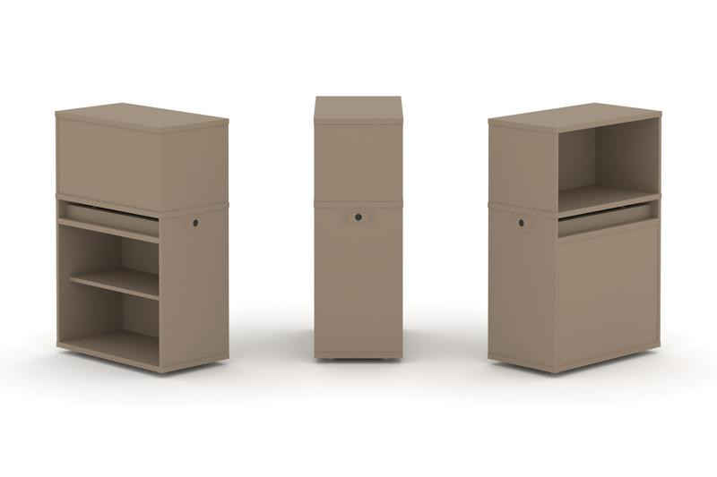 Estetica Набор №1. Тумба одиночная+низкая надставка ES.NB.1N-1 Латте 750*410*1135 Estetica Набор №1. Тумба одиночная+низкая надставка ES.NB.1N-1 Латте 750*410*1135