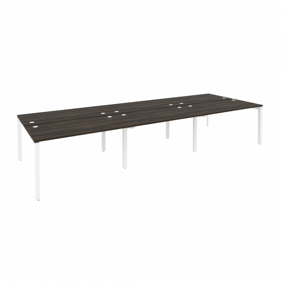 Onix Рабочая станция на П-образном м/к O.MP-D.RS-6.3.7 Дуб Мали/Металл Белый 4140*1475*750