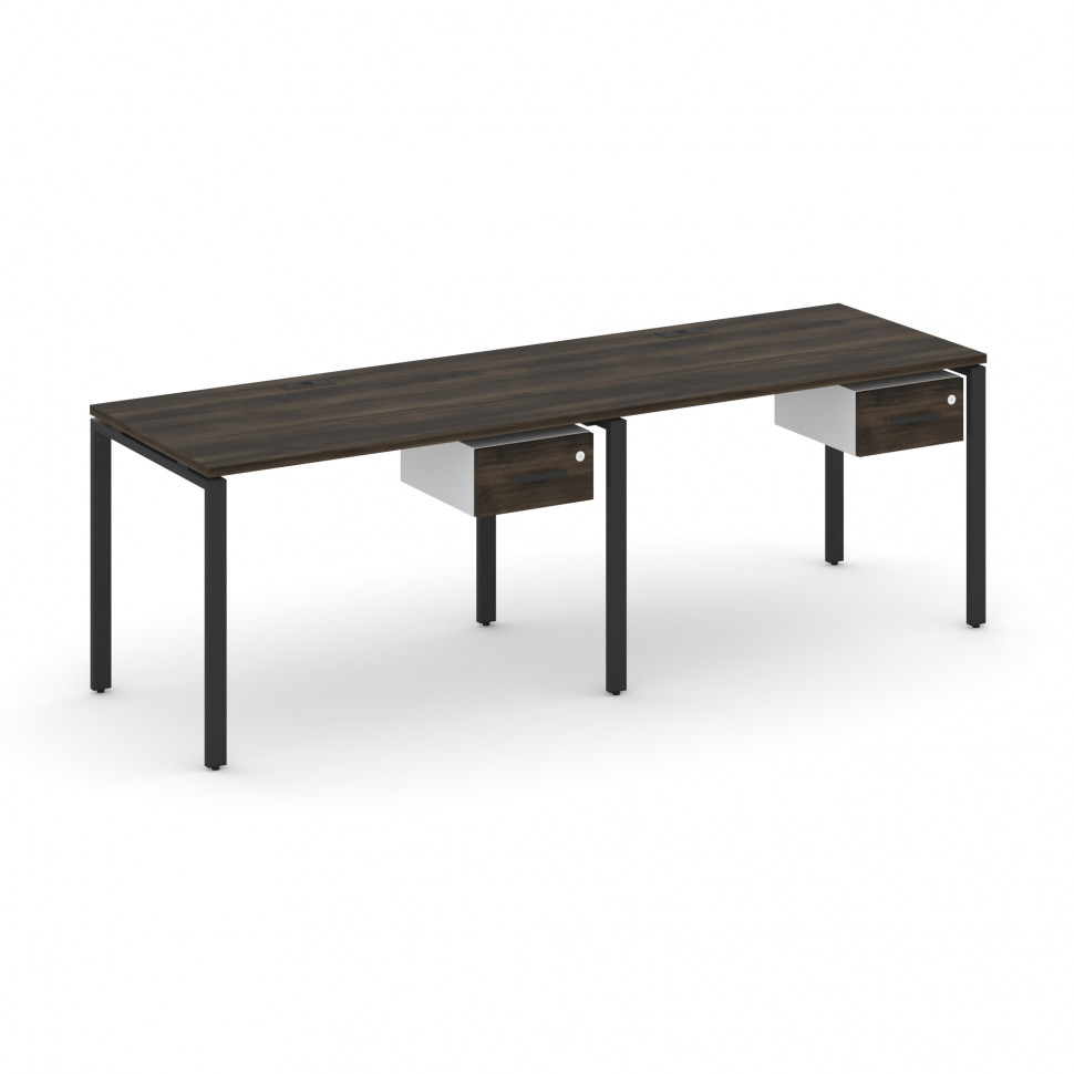 Concept Рабочая станция односторонняя с подвес. тумбами 2 места CN.ORS-110 B Дуб Мали/Белый Бриллиан