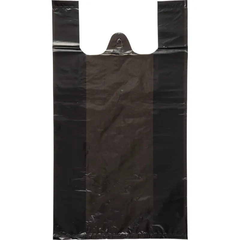 Пакет-майка УСИЛЕННЫЙ, ПНД, 40+18+70 см, черный, 45 мкм, 50 шт/уп