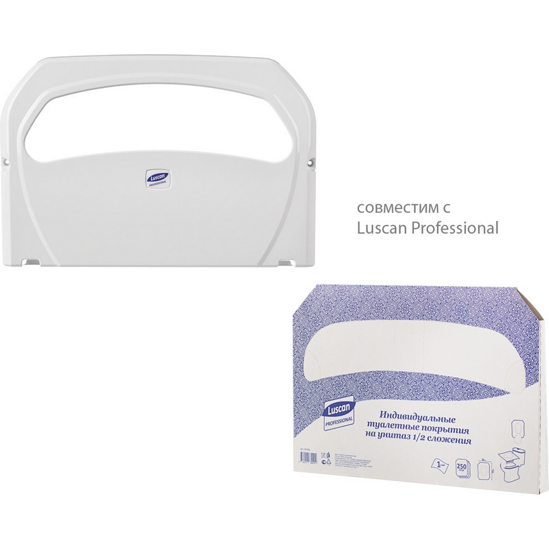 Одноразовые покрытия на унитаз Luscan Professional Etalon 1/2 слож 250шт/уп Одноразовые покрытия на унитаз Luscan Professional Etalon 1/2 слож 250шт/уп
