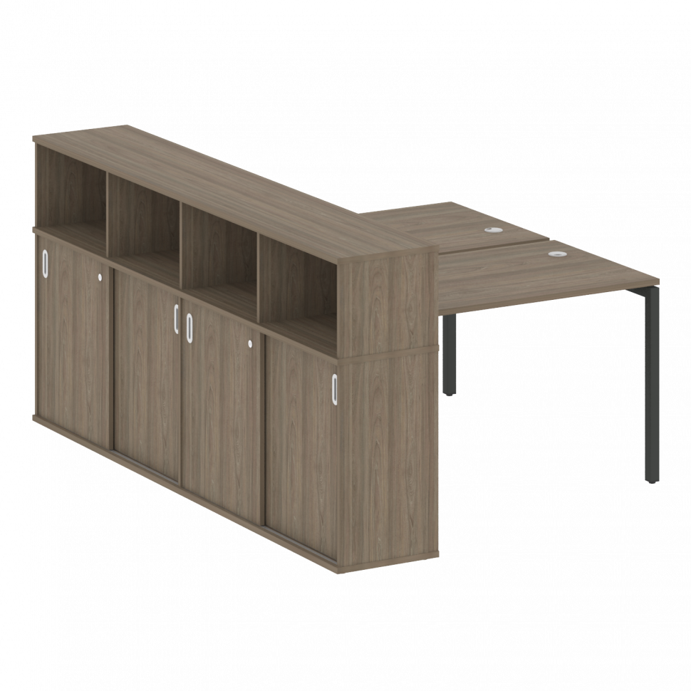 Metal System Quattro Рабочая станция с шкафом-купе на П-образном м/к 40БП.РС-СШК-4.2 Т Вяз Благородн Metal System Quattro Рабочая станция с шкафом-купе на П-образном м/к 40БП.РС-СШК-4.2 Т Вяз Благородн