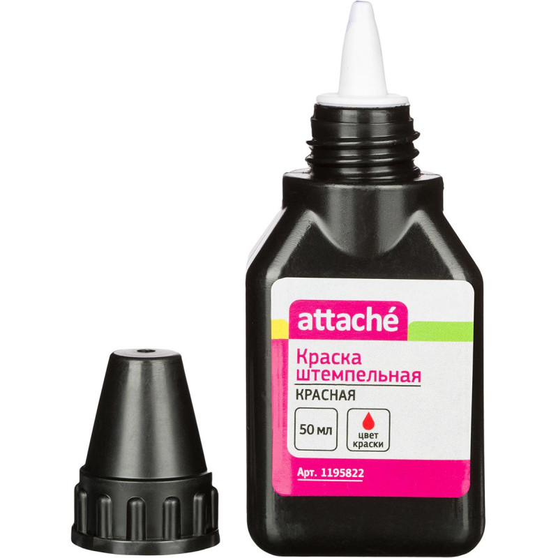 Краска штемпельная Attache красная 50 гр Краска штемпельная Attache красная 50 гр