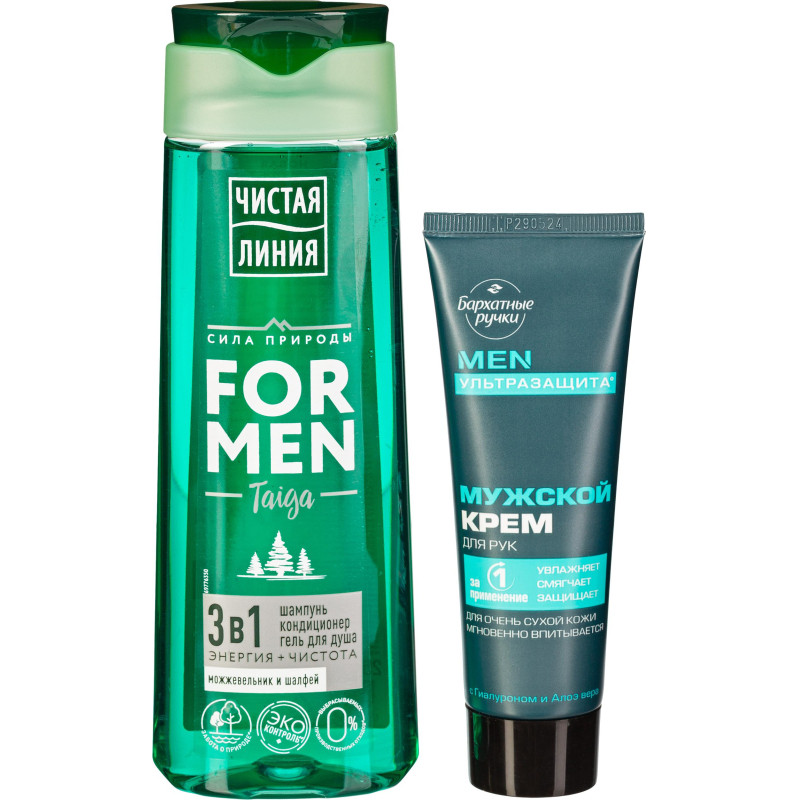 Подарочный набор for men Чистая линия Ежедневный уход,250+80мл муж