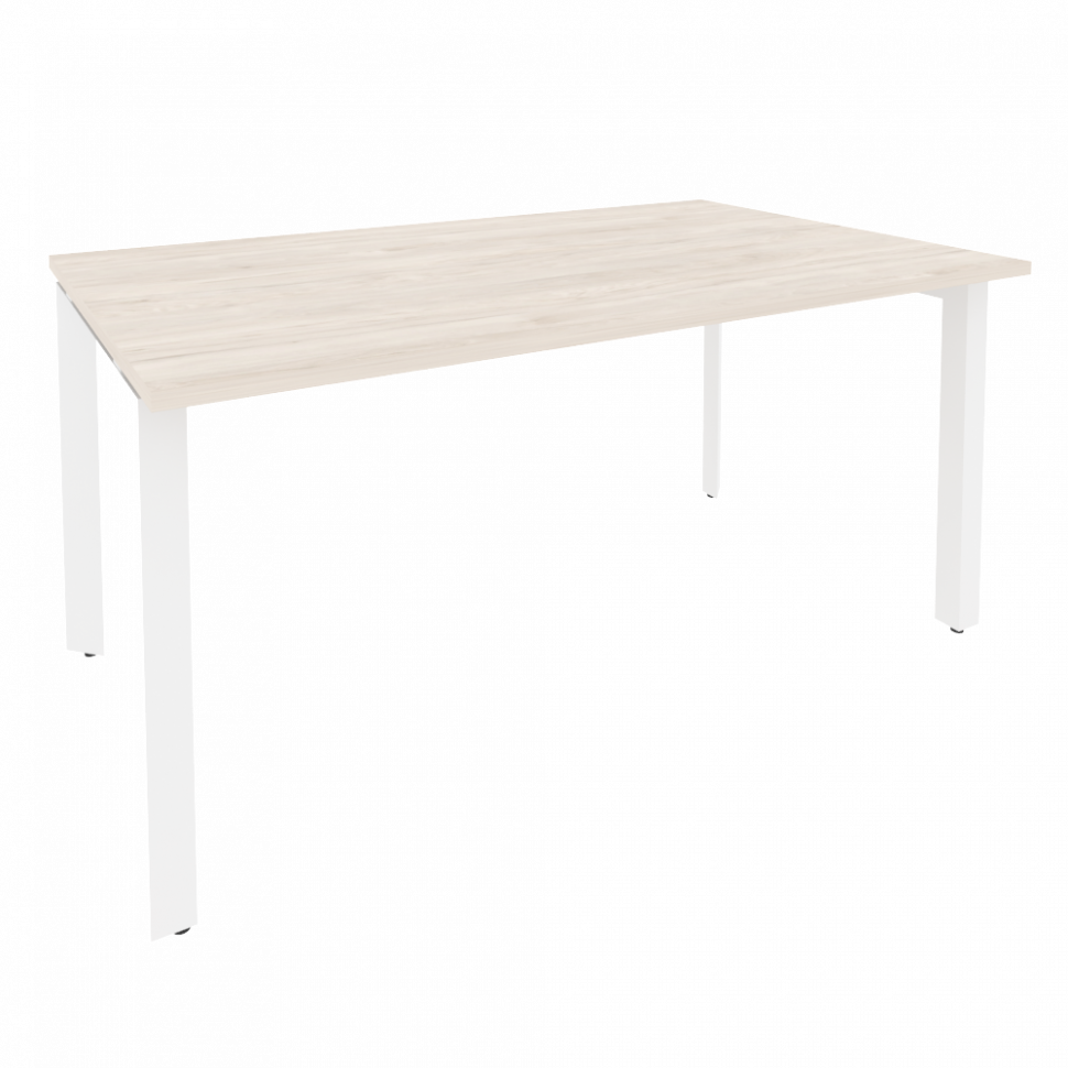 Onix Стол переговорный O.MP-PRG-1.4 Денвер Светлый/Металл Белый 1580*980*750 Onix Стол переговорный O.MP-PRG-1.4 Денвер Светлый/Металл Белый 1580*980*750