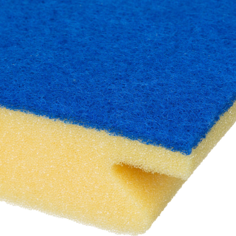 Губка Vileda для ванной (синий абразив)13х16,5 см 535895