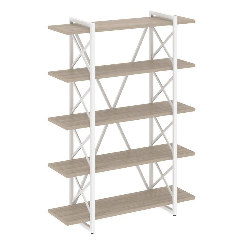 Loft Стеллаж на рег. опорах-5 полок VR.L-MST.O-5.8V Дуб Аттик/Металл Белый 1200*400*1650