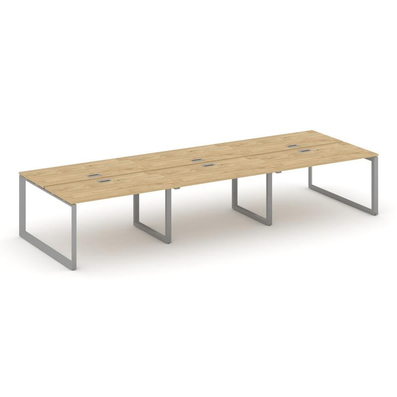 Style Project Рабочая станция двухсторонняя SN-59O.DRS-062 Тиквуд Светлый/Металл Серый/Серебро Заглу