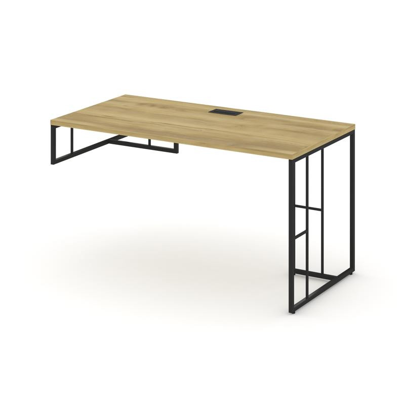 Rift Стол письменный для опорной тумбы левый RF.SPOT-014 (L) Дуб Винченцо/Металл Черный 1580*700*750