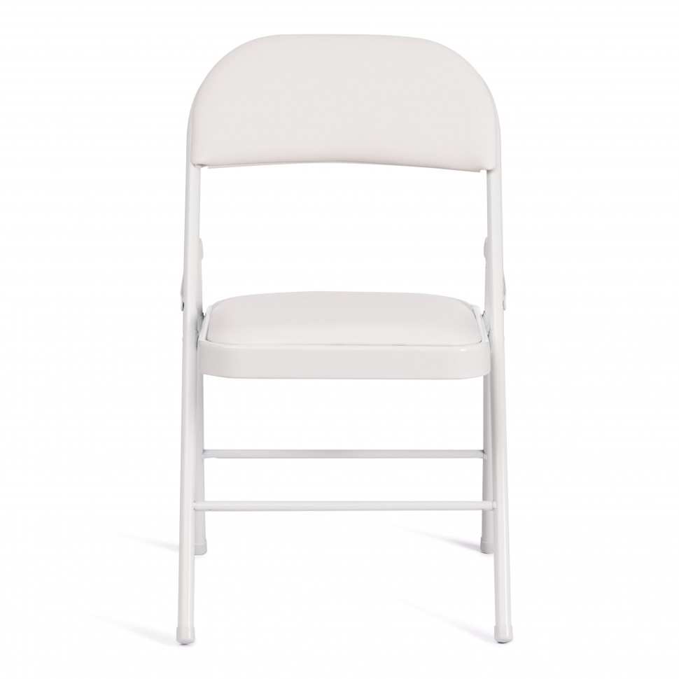 Стул складной FOLDER (mod. 3022G) каркас: металл, сиденье/спинка: экокожа, 46.5 х 47.5 х 79 см, white (белый) / white (белый)