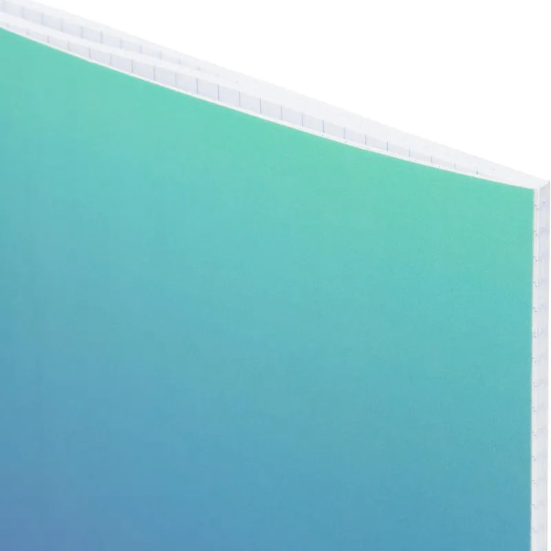 Тетрадь общая А5 48л Attache Градиент Бирюза клетка, 65г, скрепка, УФ-лак