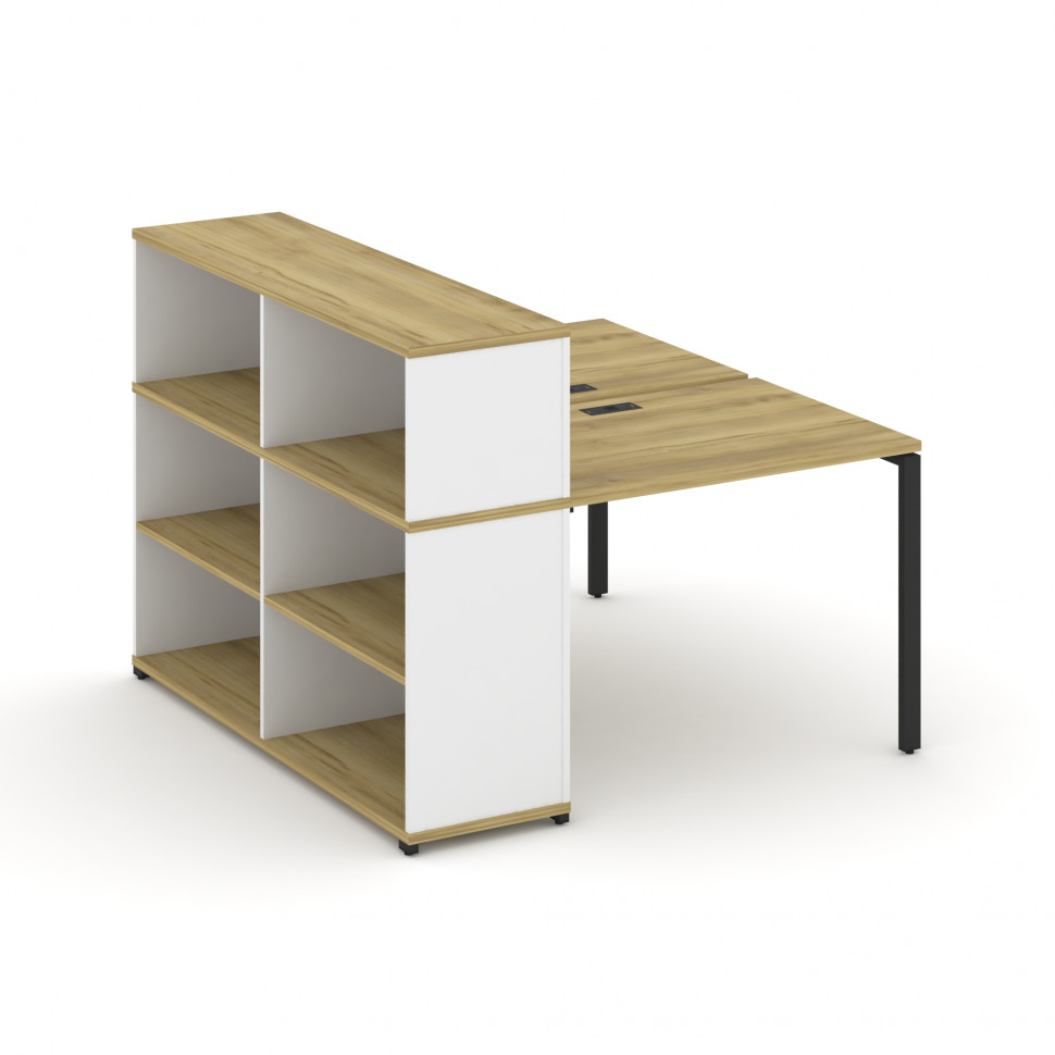 Concept Рабочая станция с опорным стеллажом с надставкой низ. CN.DRS-209 Дуб Винченцо/Белый Бриллиан