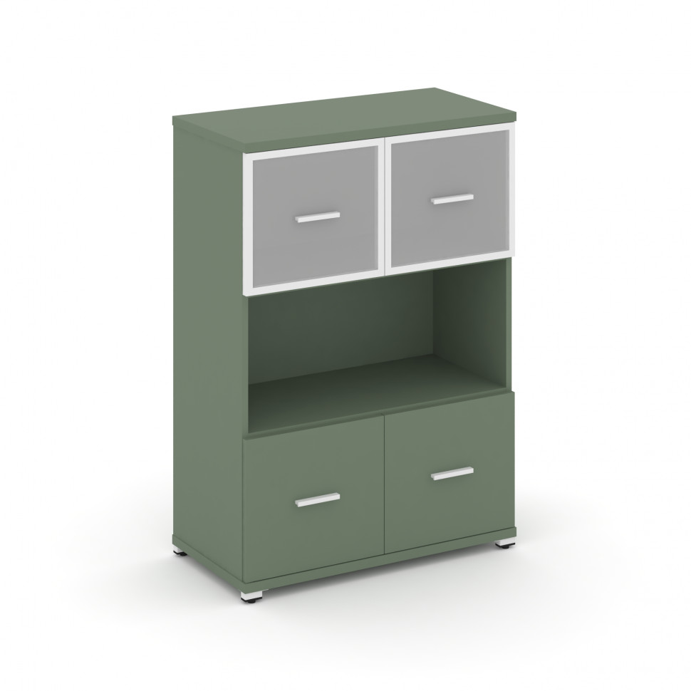 Concept Шкаф 1 широкая секция, 3 ниши CN.STS-315 RMW W Кобо/Металл Белый/Сатин 836*420*1186