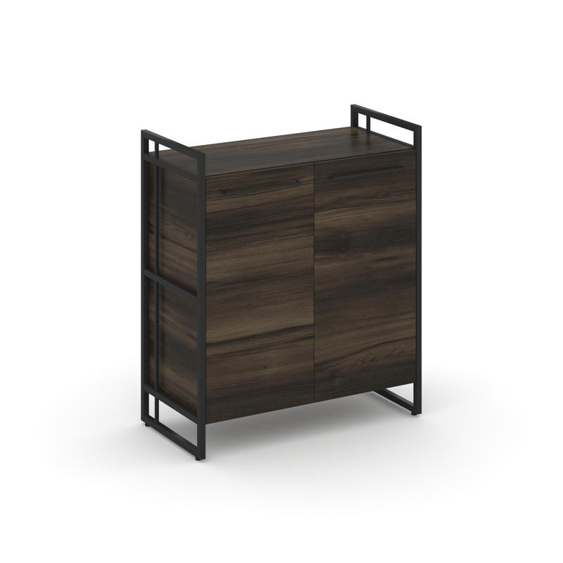 Rift Шкаф 2 ниши широкий RF.SS-21 Дуб Мали/Металл Черный/Черный Ручки 798*396*924