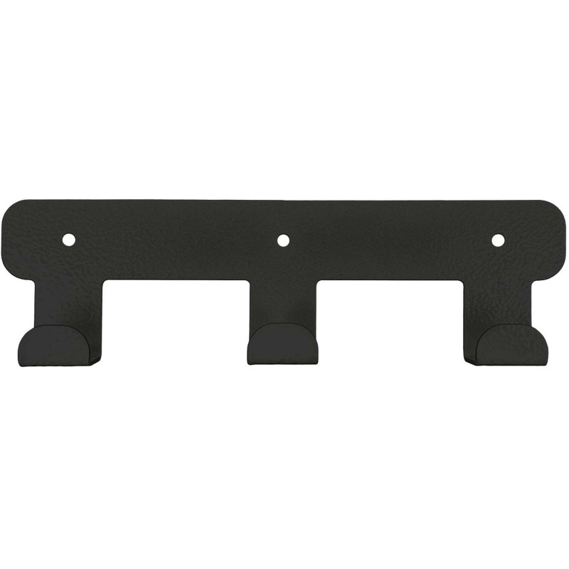 Вешалка настенная РЭ_H1031B, прямой гиб,3 крючка,черный (611040)