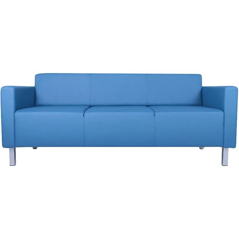 Диван EF_Евро 3-х местн. к/з синий матовый Euroline 903