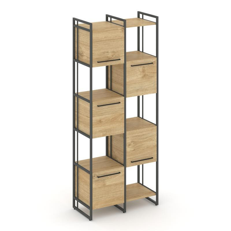 Rift Шкаф комбинированый RF.NS-003 Тиквуд Светлый/Металл Антрацит/Черный Ручки 820*396*2010