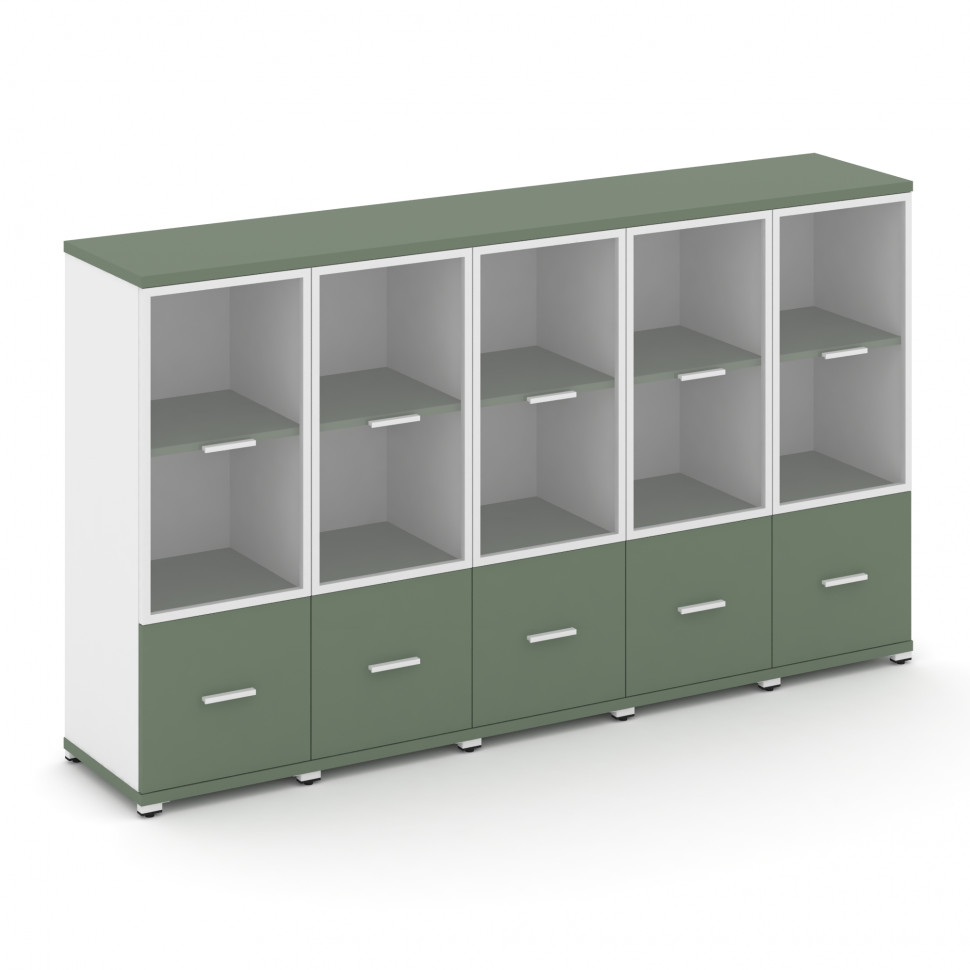 Concept Шкаф 5 узких секций, 3 ниши CN.STU-352 RPW W Кобо/Белый Бриллиант/Металл Белый/Прозрачный 20 Concept Шкаф 5 узких секций, 3 ниши CN.STU-352 RPW W Кобо/Белый Бриллиант/Металл Белый/Прозрачный 20