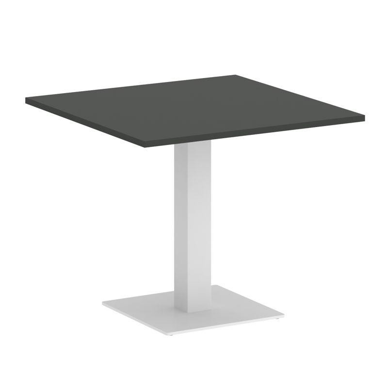 Riva Стол квадратный А.СПРГ-2 Антрацит/Металл Белый 900*900*750